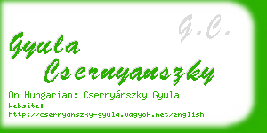 gyula csernyanszky business card